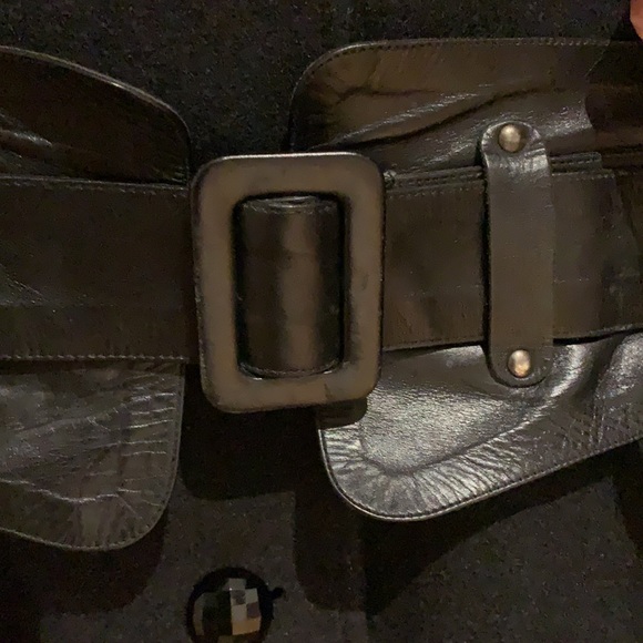 Mackage Wool Coat with Leather Belt - Picture 6 of 7